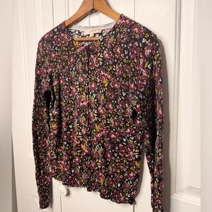 LOFT Lightweight Floral Cardigan